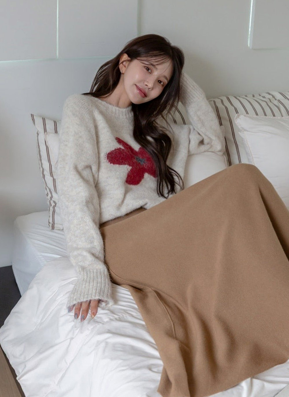 ラグランルーズ花柄ニット | DHOLIC | 詳細画像15