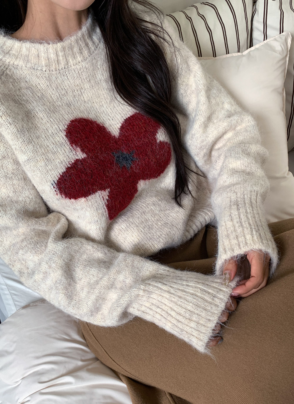 ラグランルーズ花柄ニット | DHOLIC | 詳細画像16