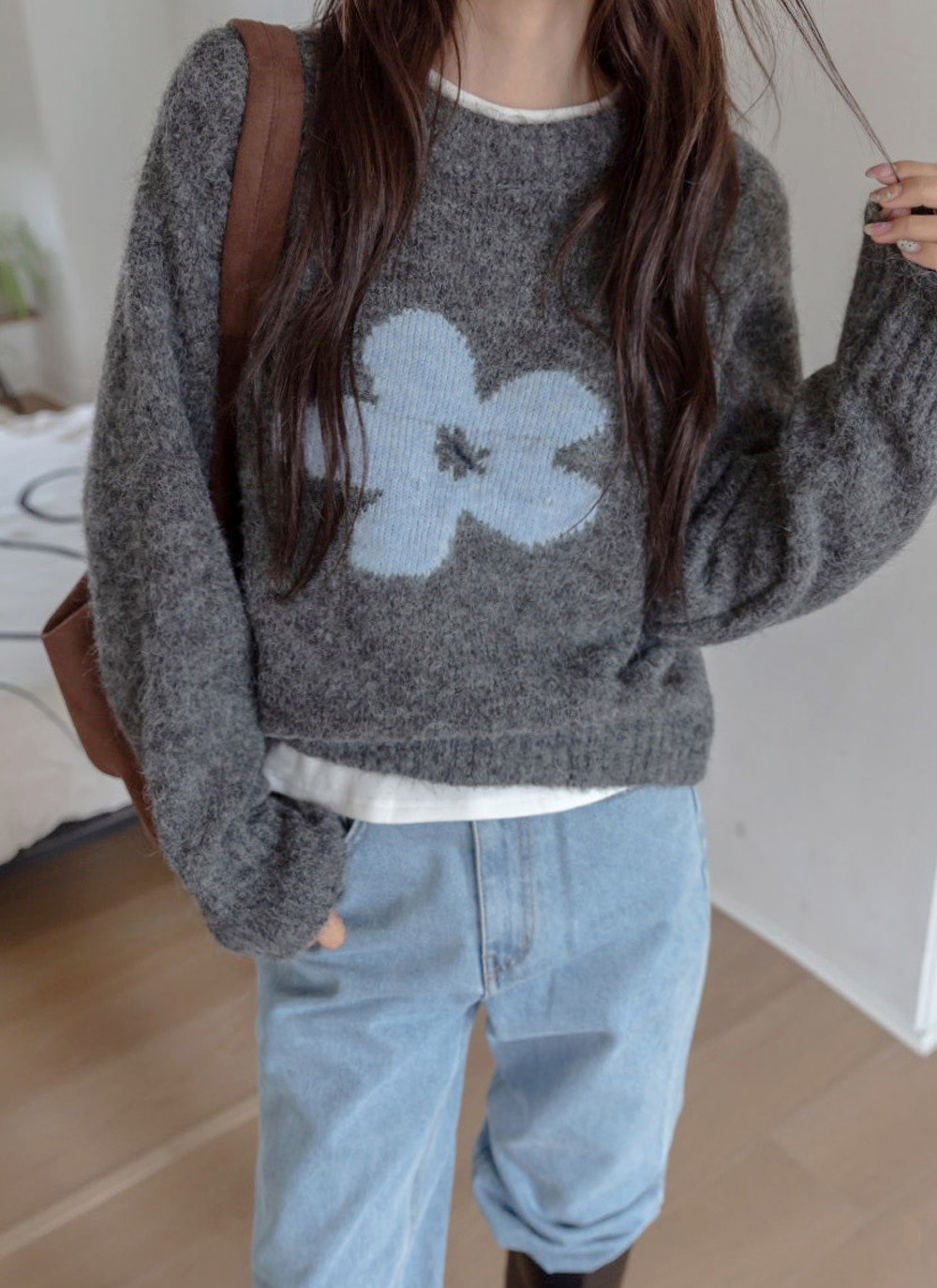 ラグランルーズ花柄ニット | DHOLIC | 詳細画像17