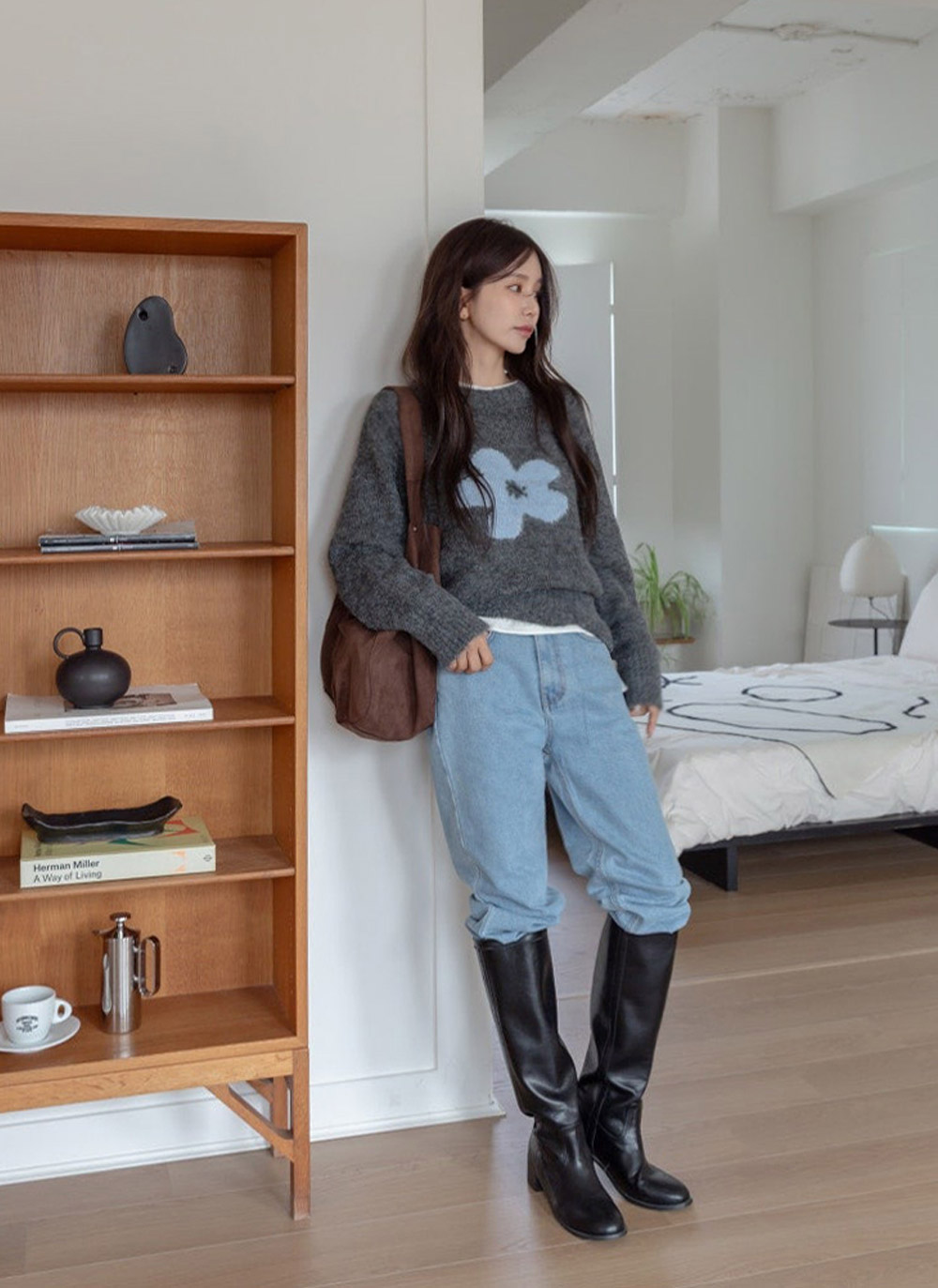 ラグランルーズ花柄ニット | DHOLIC | 詳細画像18