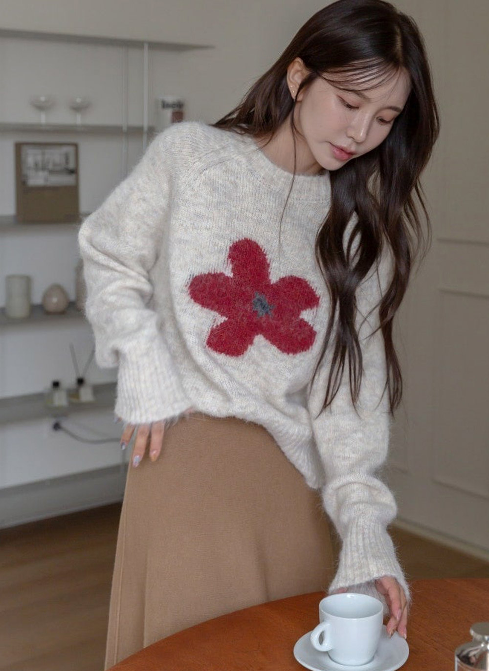 ラグランルーズ花柄ニット | レディースファッション通販 - DHOLIC