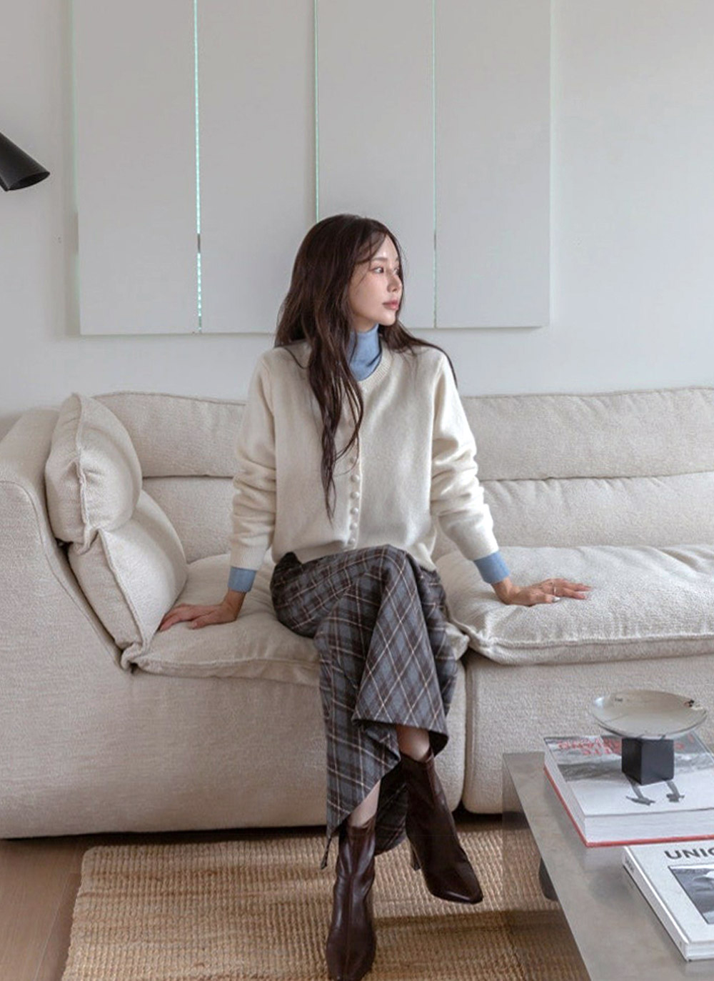 スリットロングチェックスカート | DHOLIC | 詳細画像11