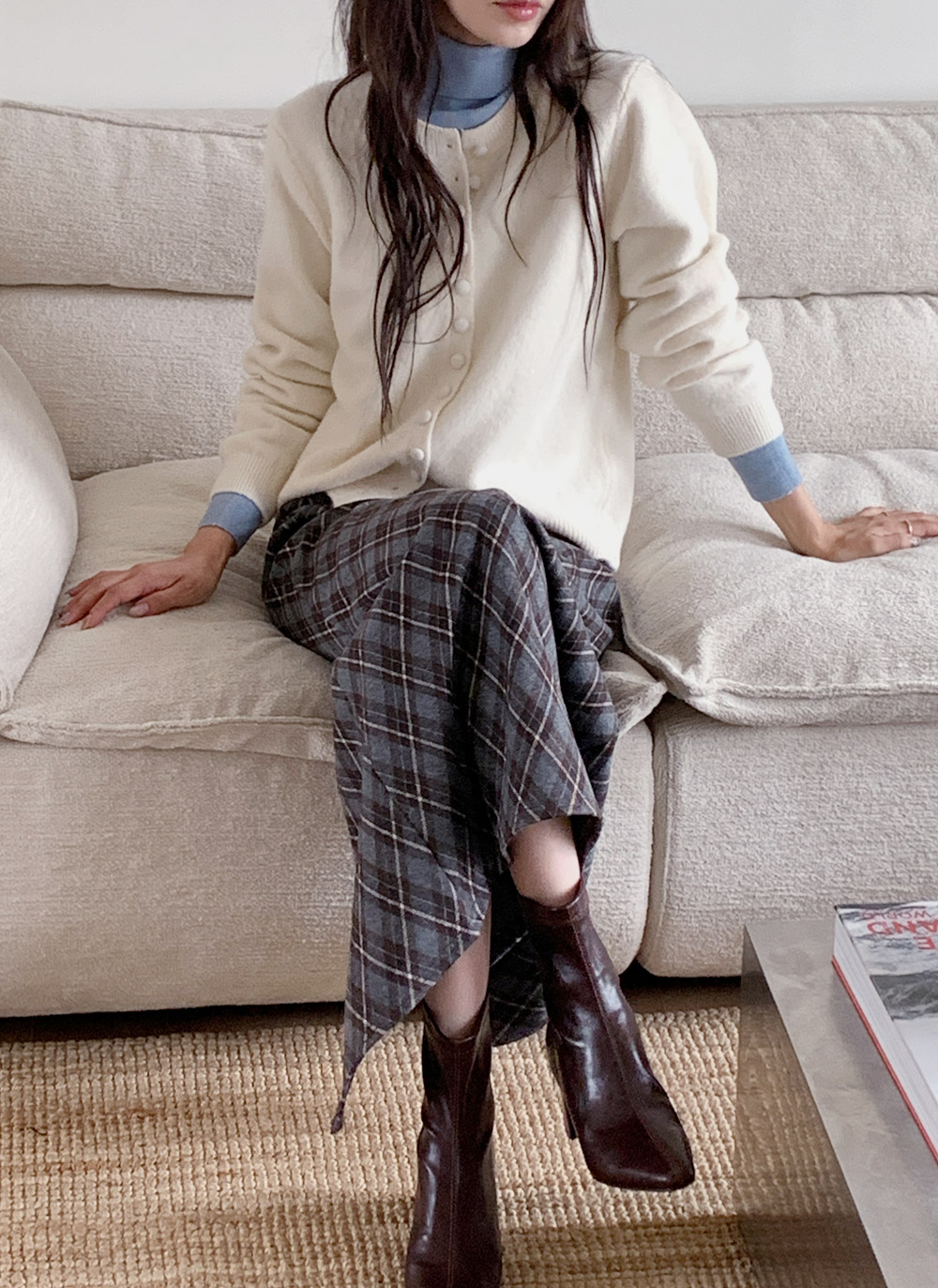 スリットロングチェックスカート | DHOLIC | 詳細画像12