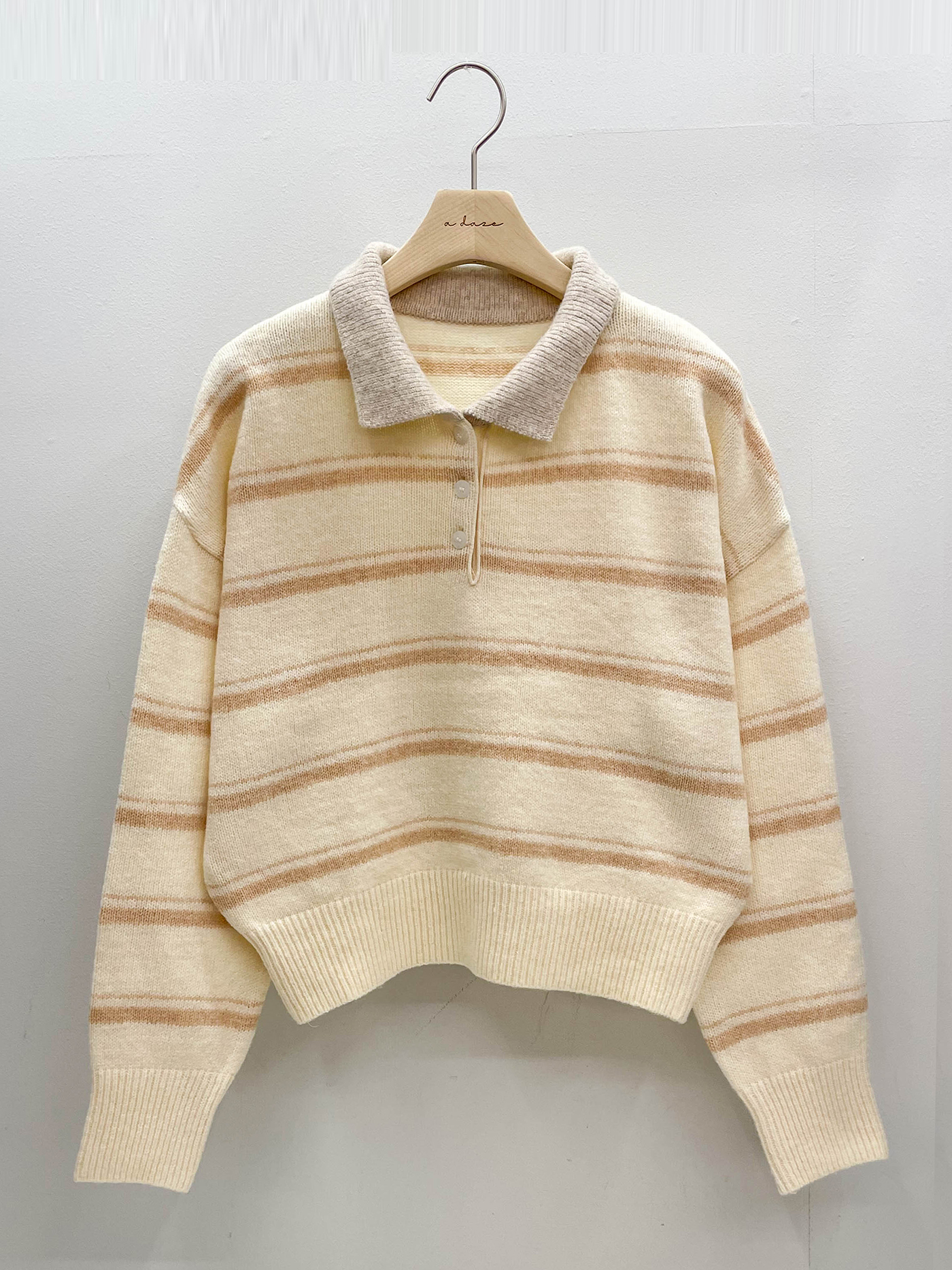 ボタンカラーボーダー配色ニット | 詳細画像14