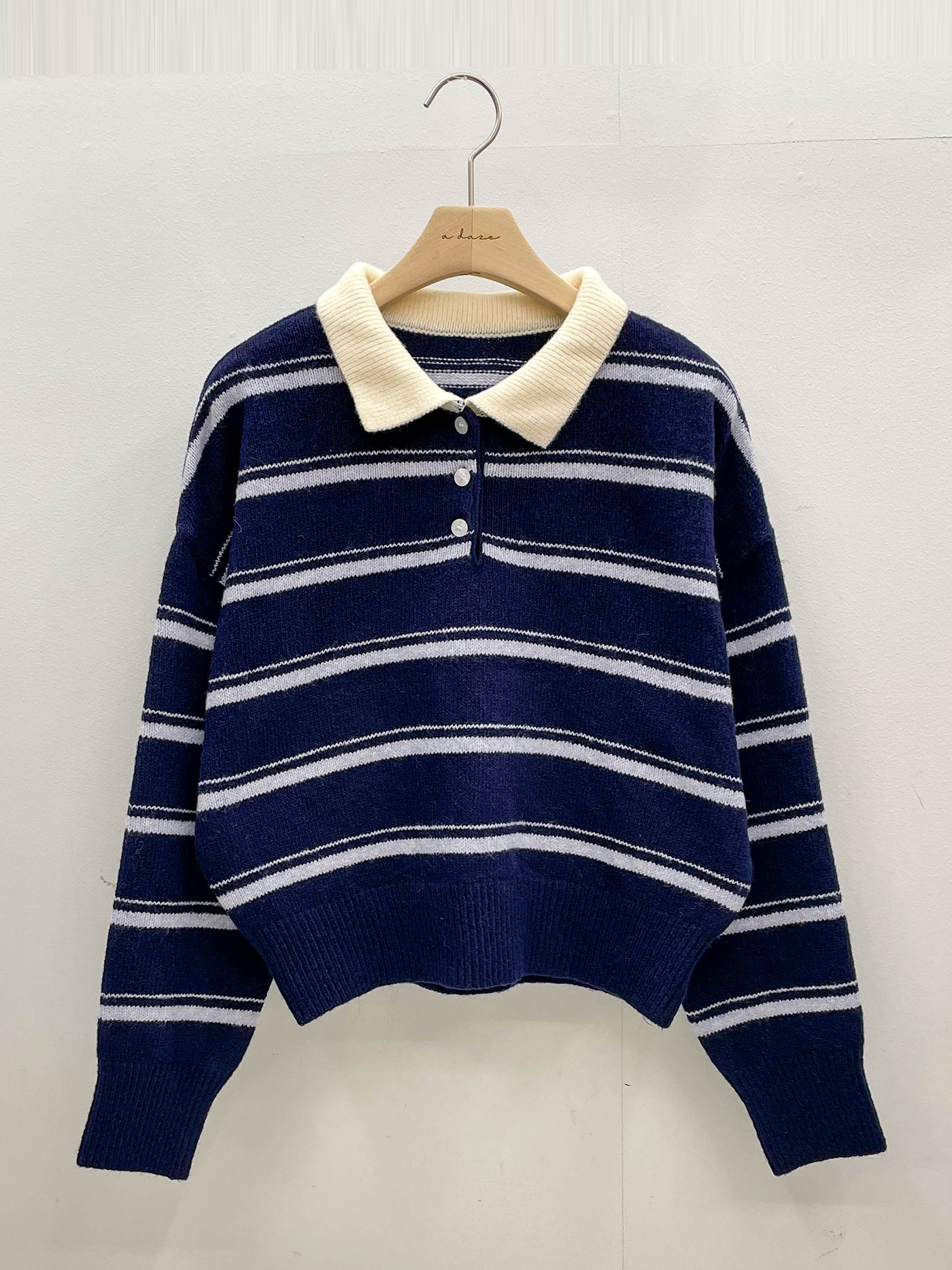 ボタンカラーボーダー配色ニット | 詳細画像17