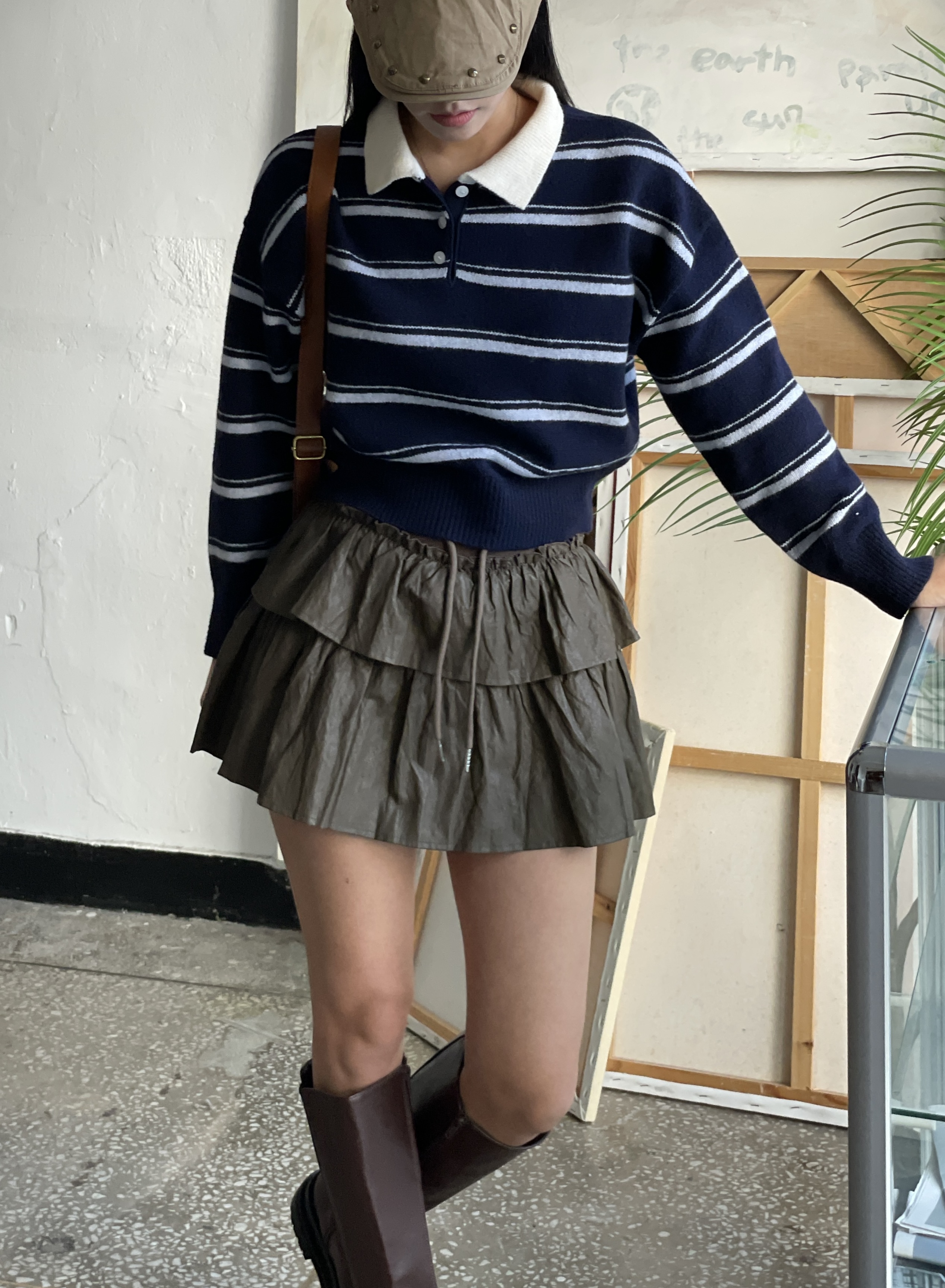 ボタンカラーボーダー配色ニット | 詳細画像10