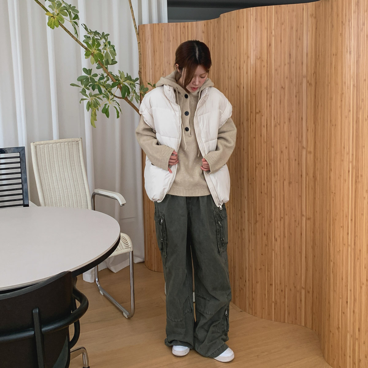 COACH クリーム ダウンベスト XS/TP 中古・古着通販】COACH (コーチ) ダウンベスト ブラウン サイズ:XS