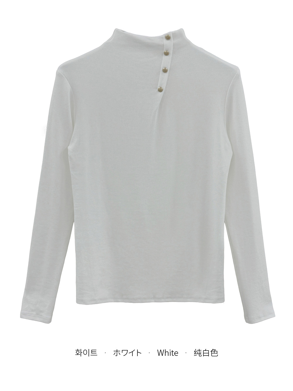 ハイネックゴールドボタンニット | 詳細画像8