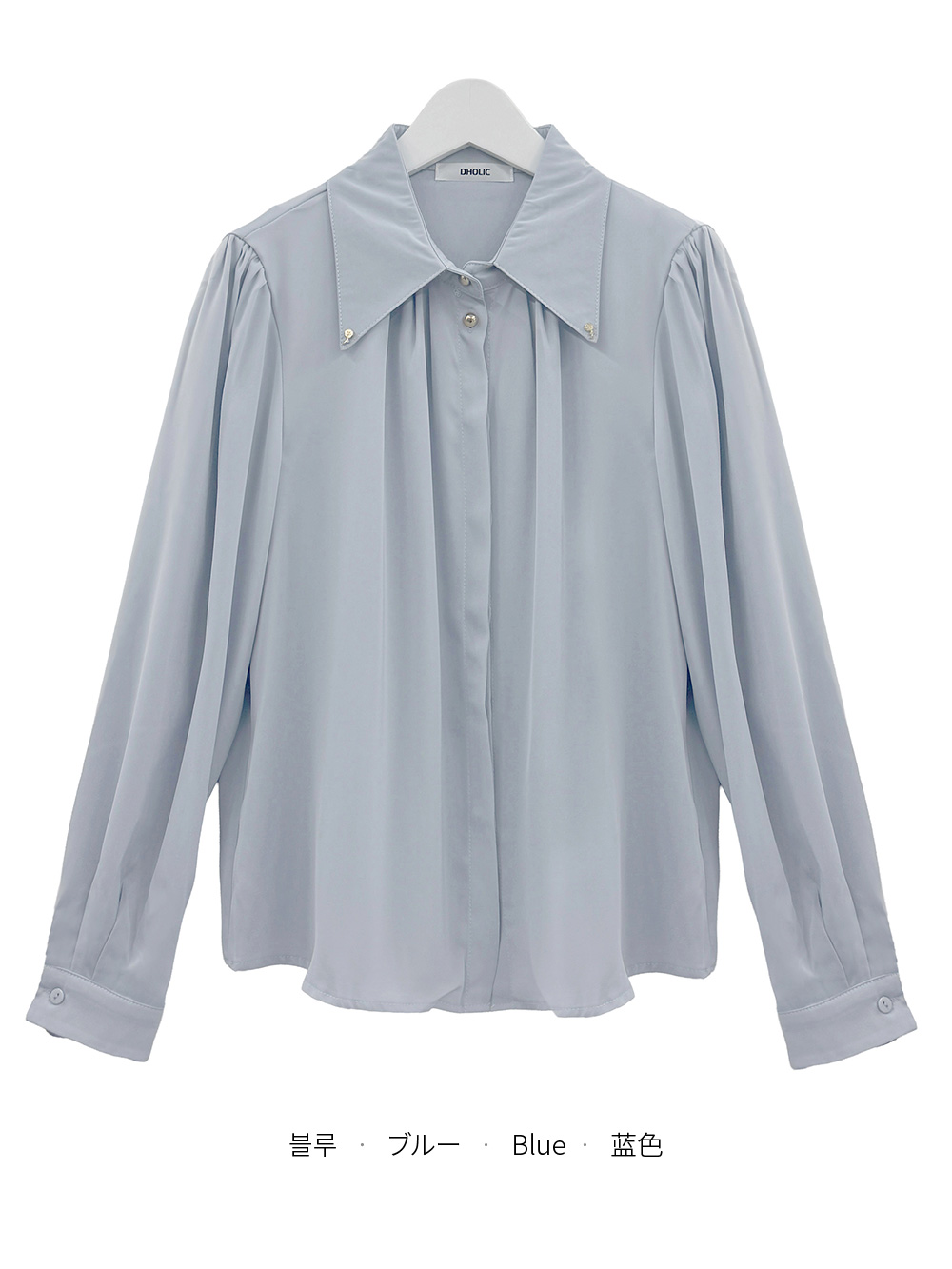 サテンボタンブラウス | 詳細画像8