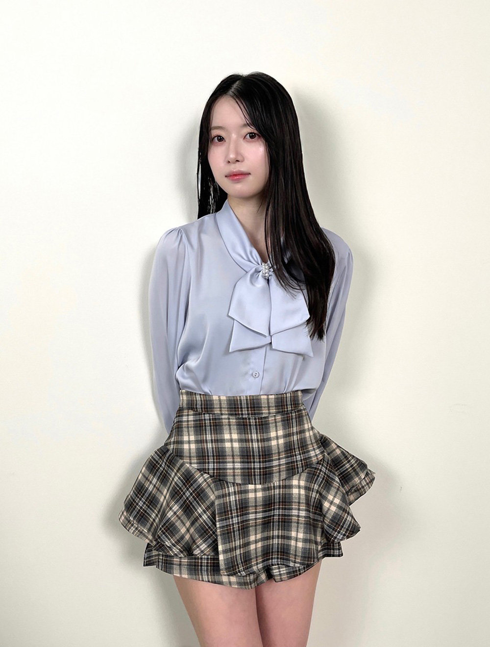 ボウタイ付サテンリボンオールシーズンブラウス | 詳細画像3