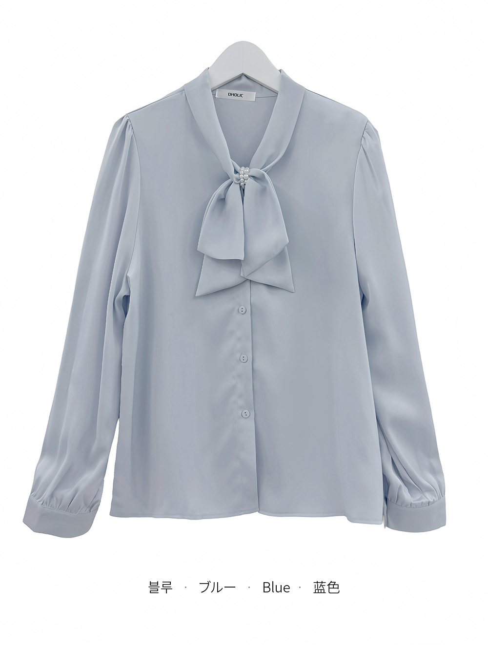ボウタイ付サテンリボンオールシーズンブラウス | 詳細画像14