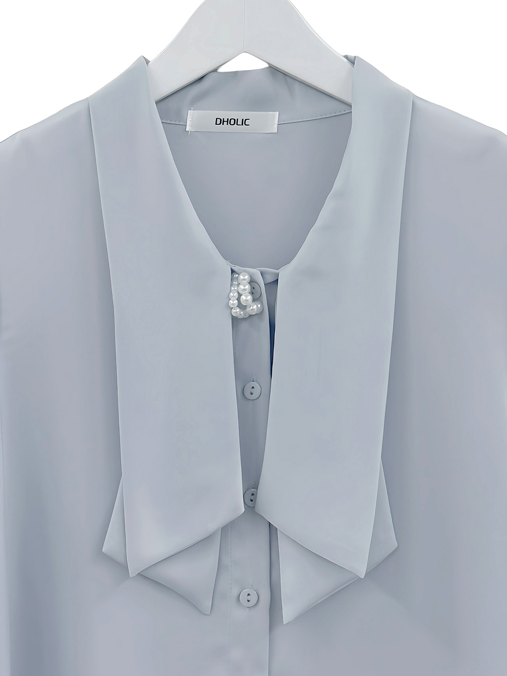 ボウタイ付サテンリボンオールシーズンブラウス | 詳細画像17