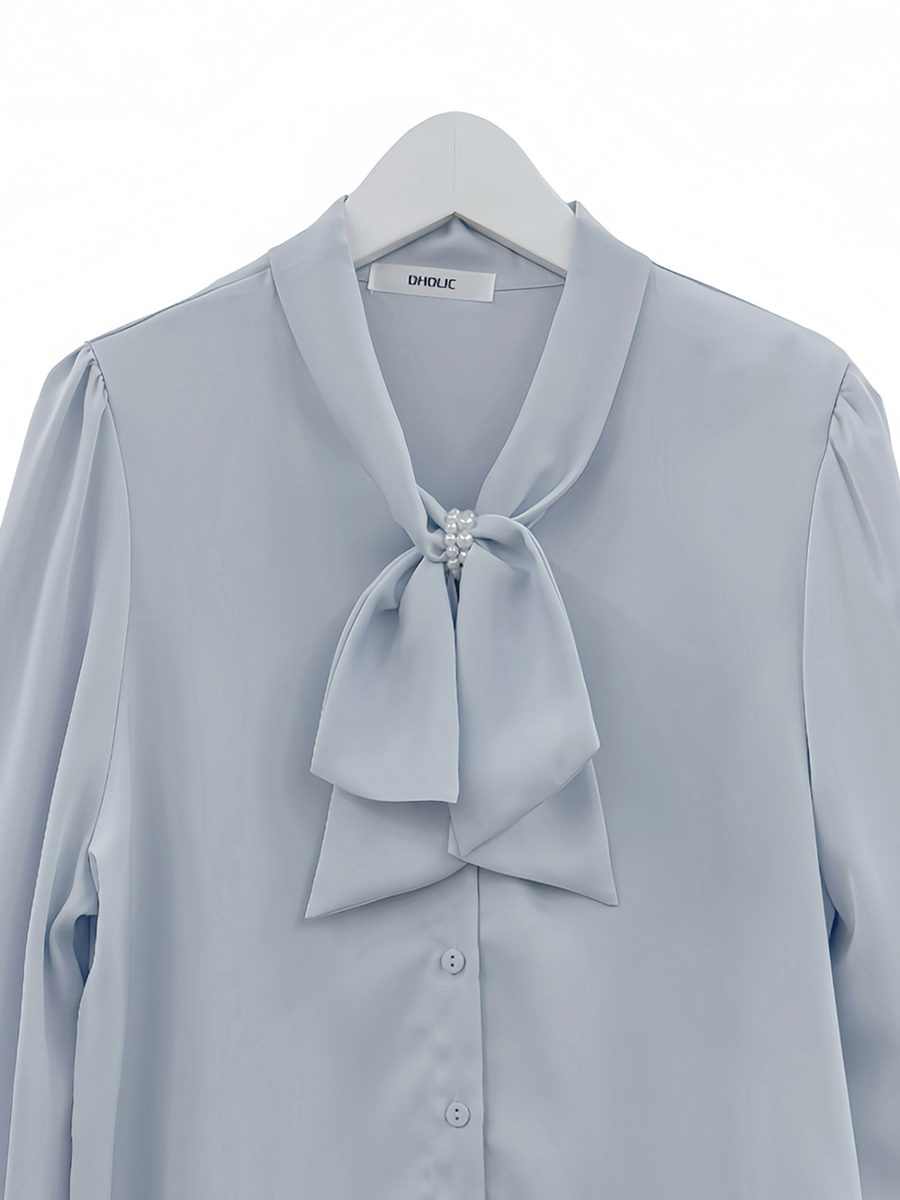 ボウタイ付サテンリボンオールシーズンブラウス | 詳細画像15