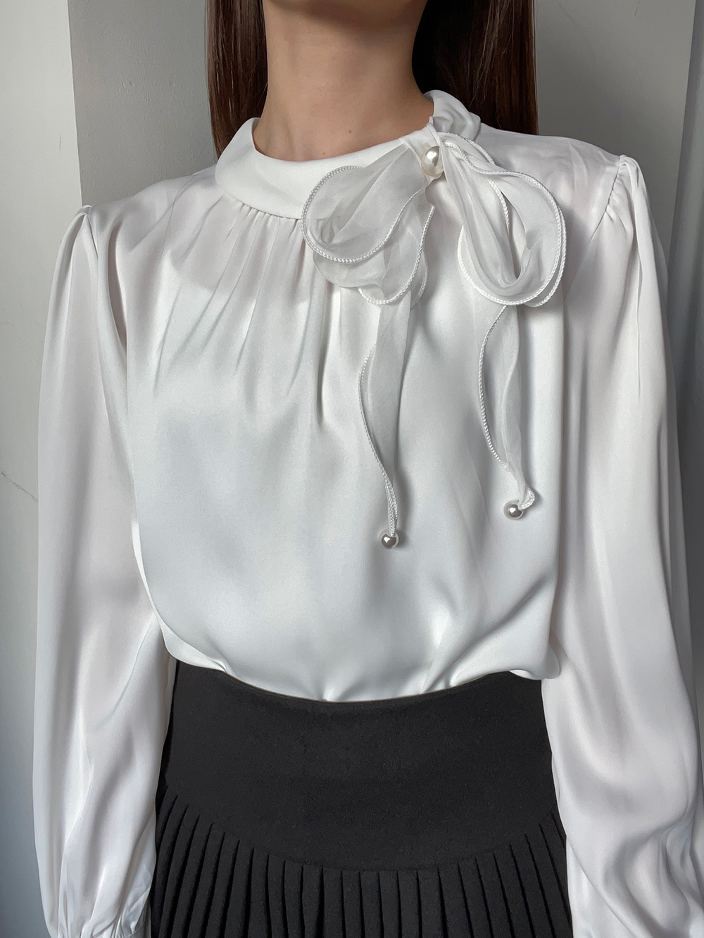 サテンリボンオールシーズンブラウス | 詳細画像8