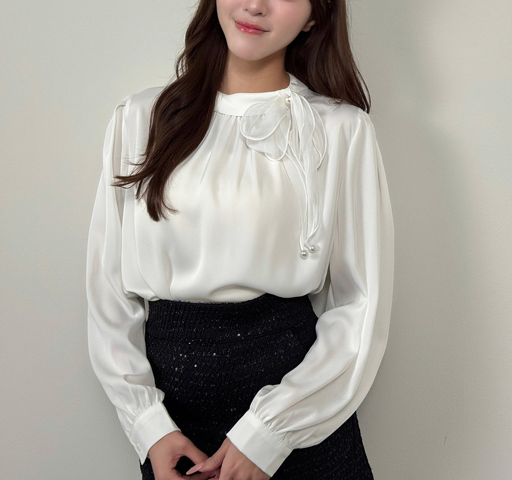 サテンリボンオールシーズンブラウス | 詳細画像5