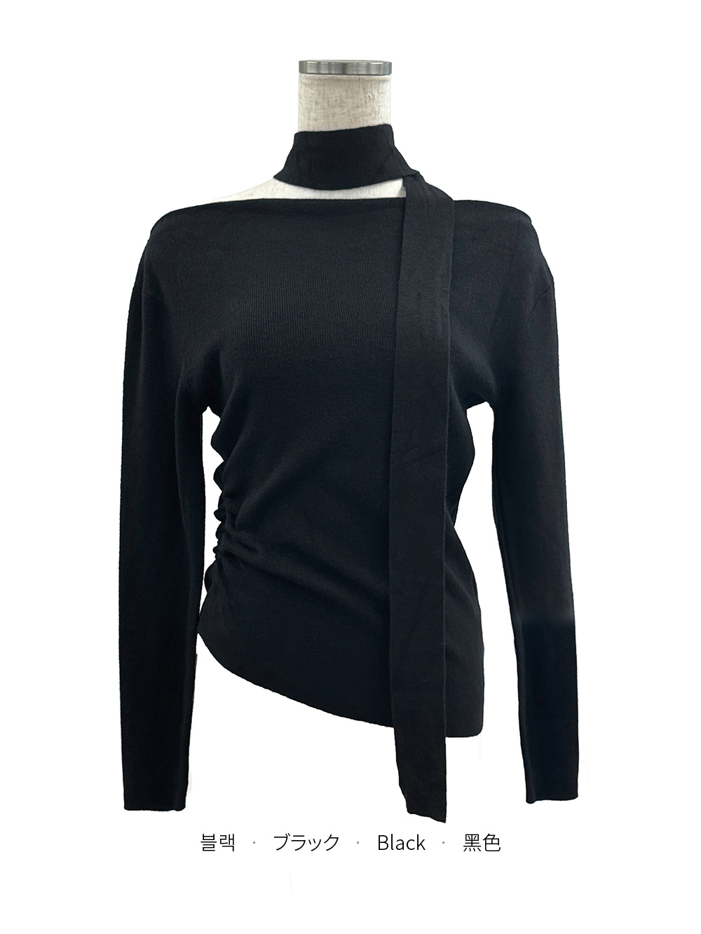 ボウタイ付オフショルダーニット | 詳細画像10