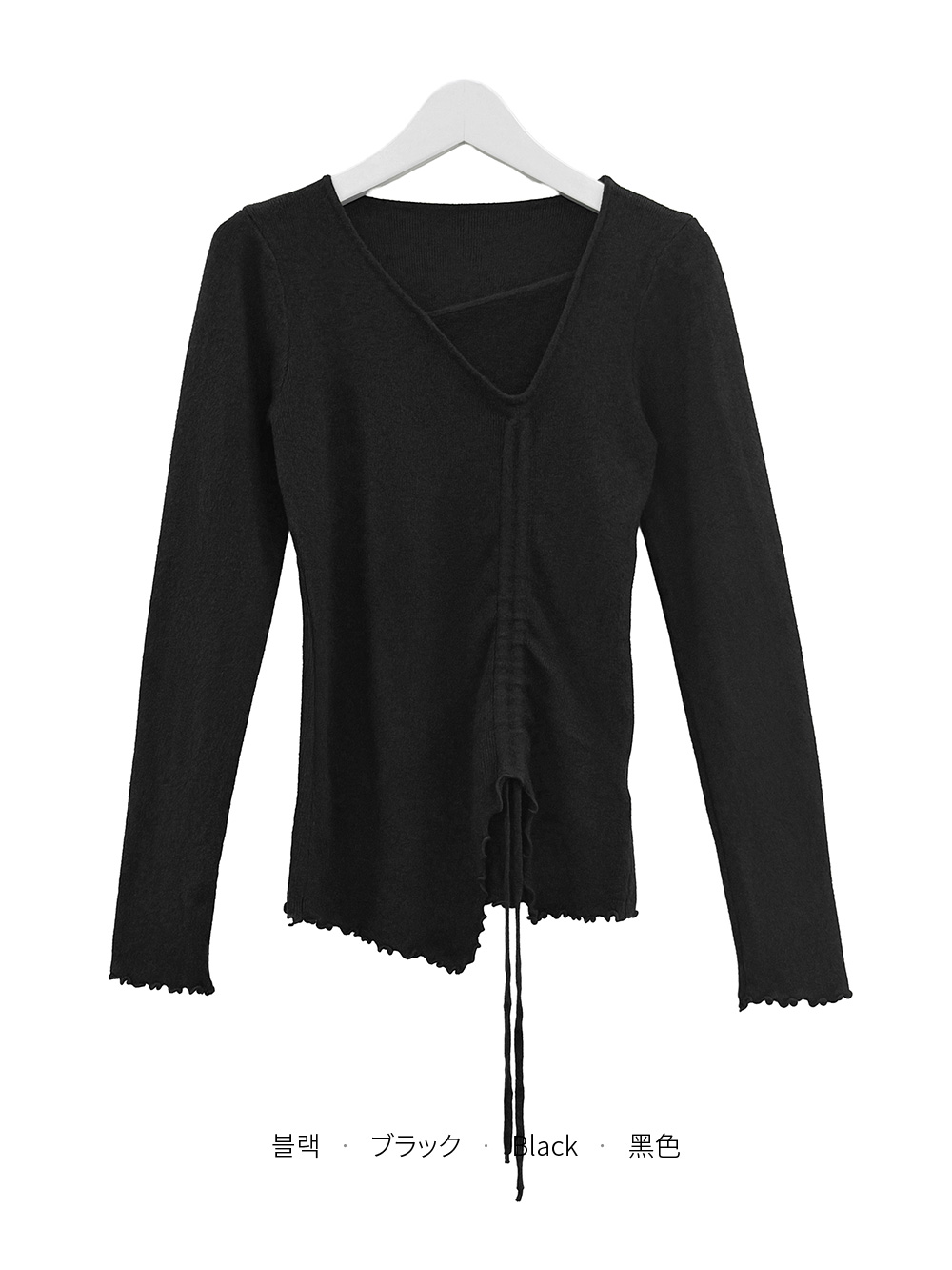 アンバランスネックギャザーニット | 詳細画像10