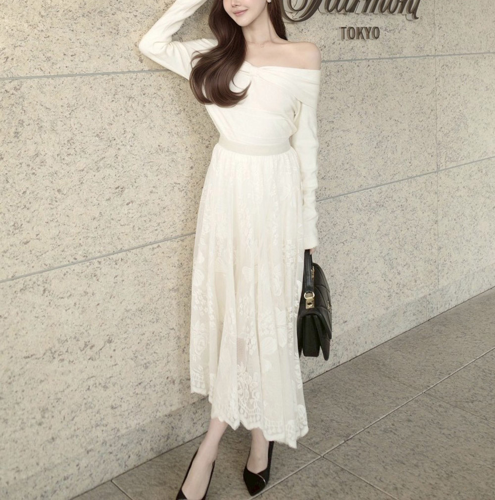 リボンオフショルダーニット | 詳細画像8