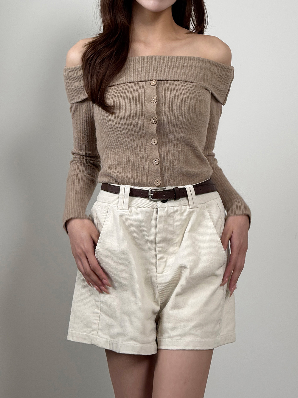 ボタンオフショルダーニット | 詳細画像4