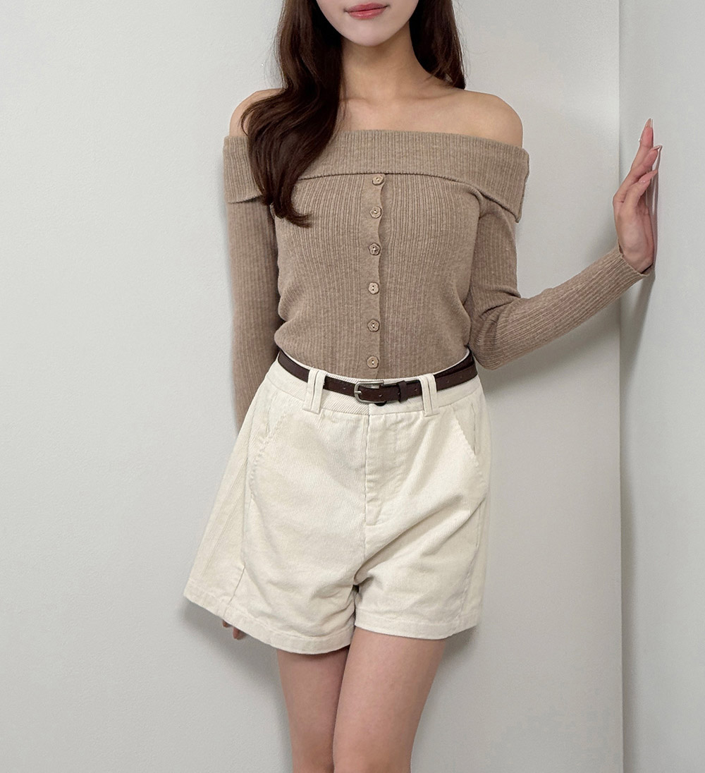 ボタンオフショルダーニット | 詳細画像3