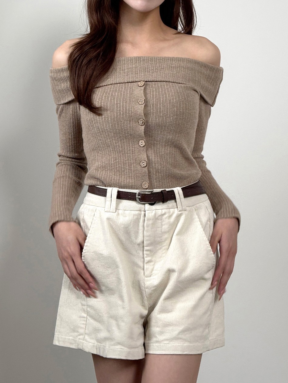 ボタンオフショルダーニット | 詳細画像4