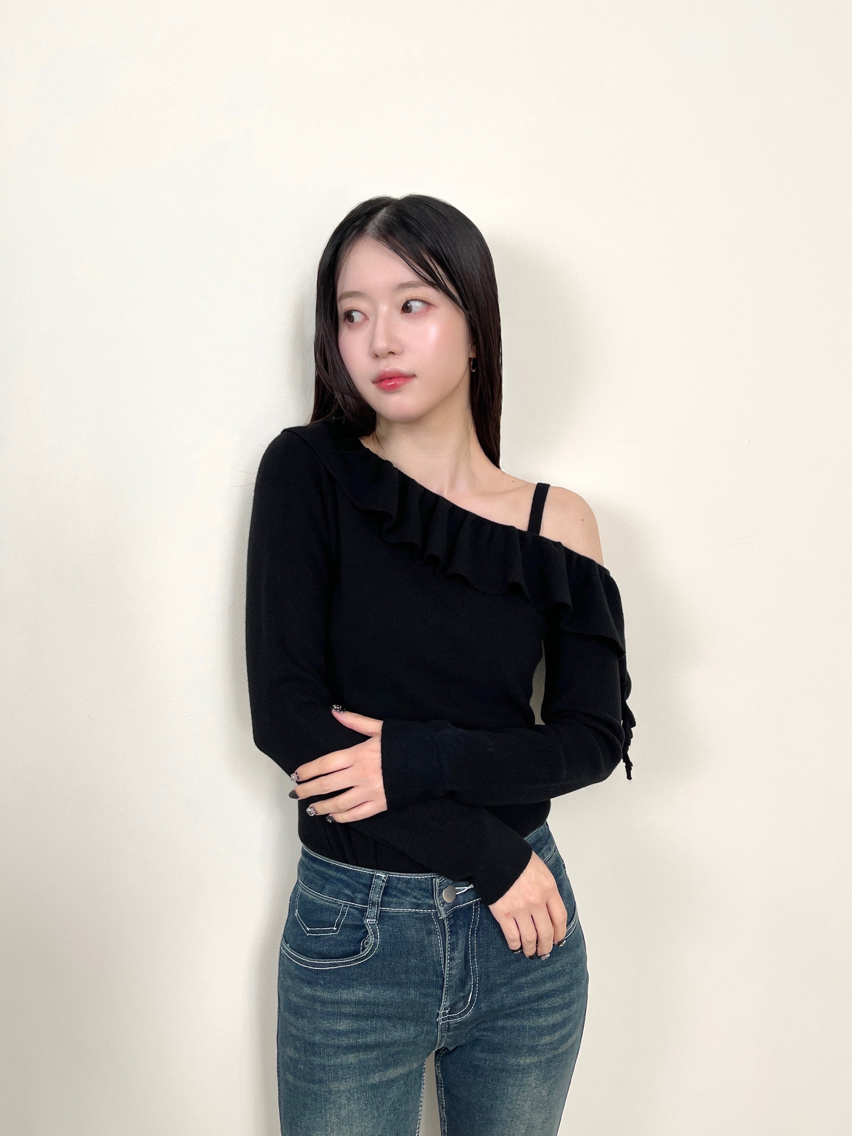 ワンショルダーフリルニット | 詳細画像4