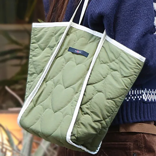 キルティング配色ハートショルダーバッグ | FFACHAL | 詳細画像1