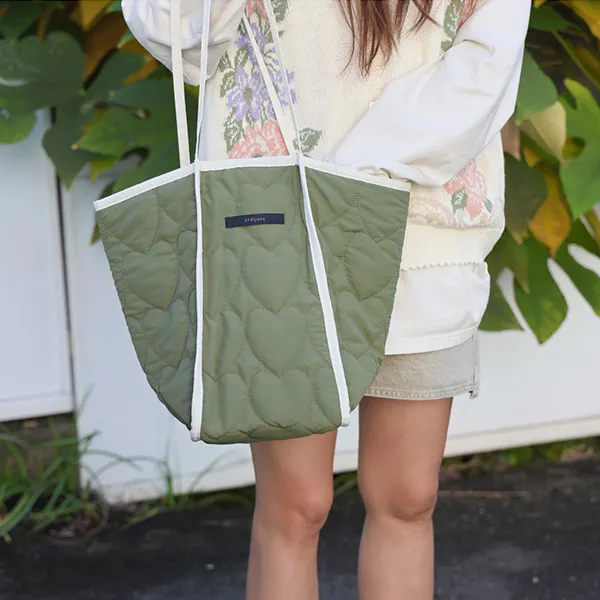 キルティング配色ハートショルダーバッグ | FFACHAL | 詳細画像3