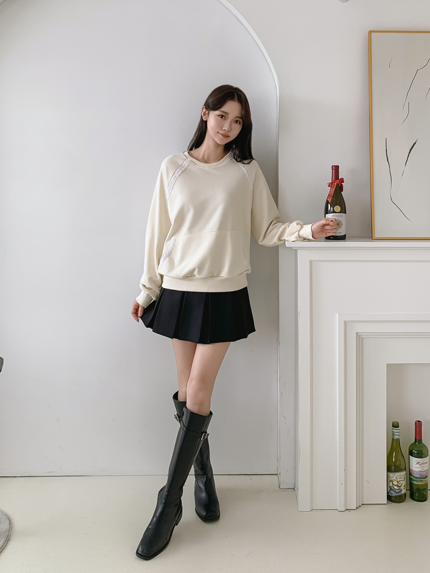 レースポケット配色スウェット | 詳細画像12