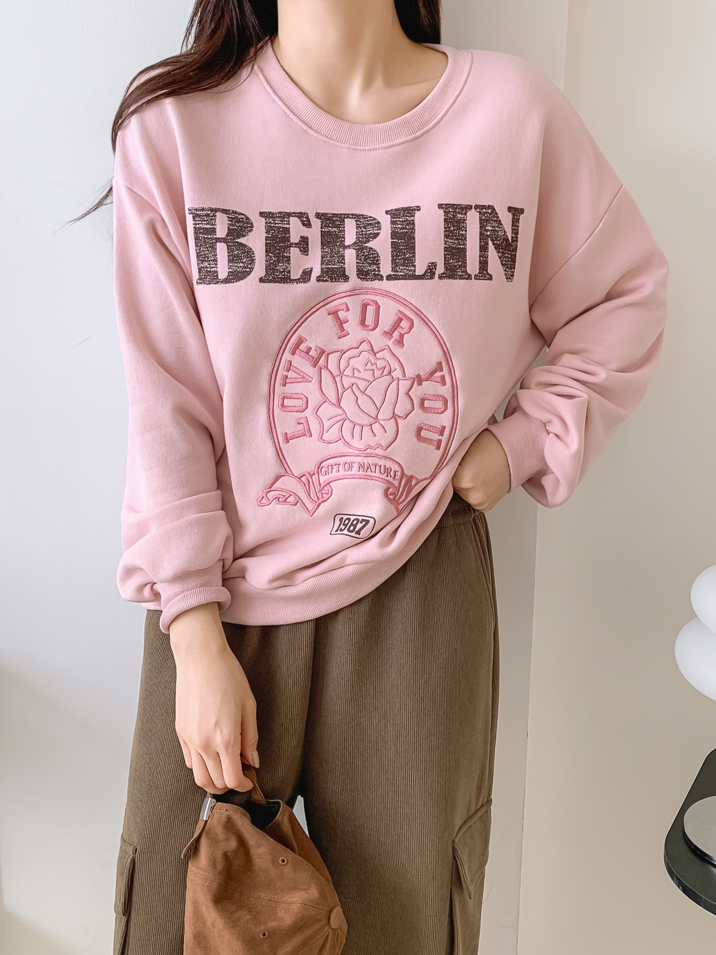 ルーズドロップショルダー刺繍スウェット | 詳細画像7