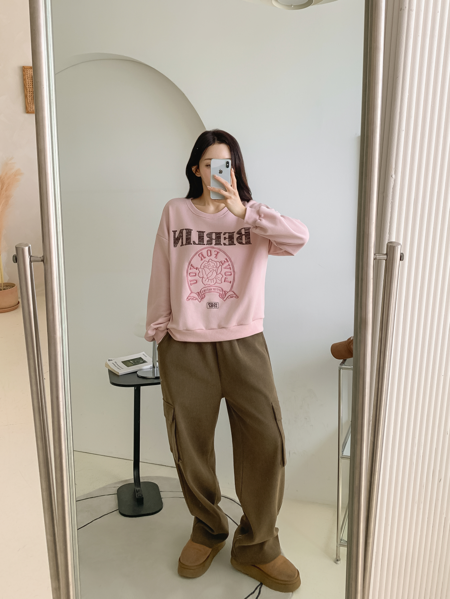 ルーズドロップショルダー刺繍スウェット | 詳細画像14