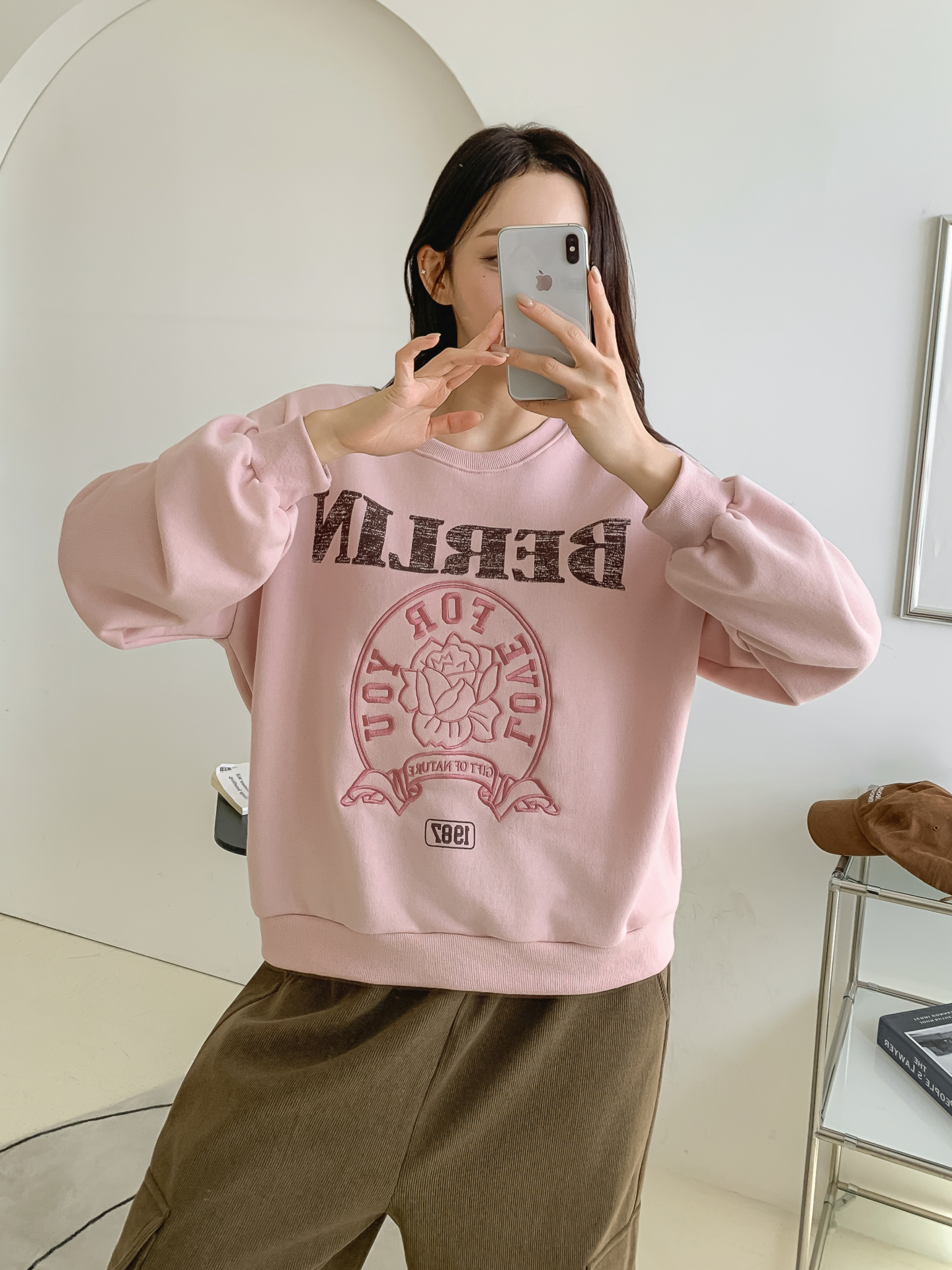 ルーズドロップショルダー刺繍スウェット | 詳細画像16