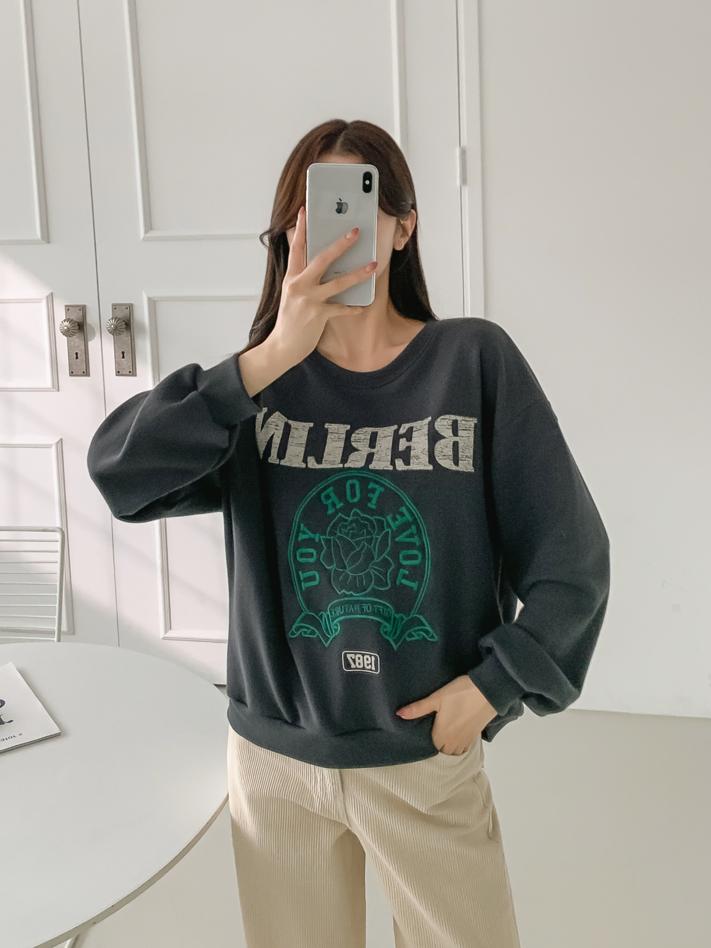 ルーズドロップショルダー刺繍スウェット | 詳細画像30