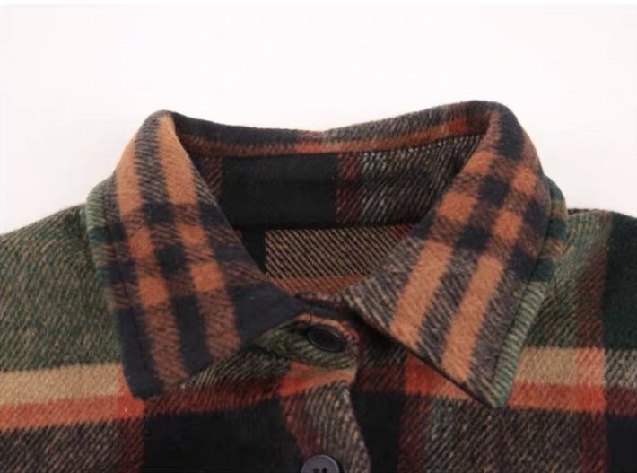 両起毛オーバーサイズボクシールーズ長袖チェックシャツ | 詳細画像11