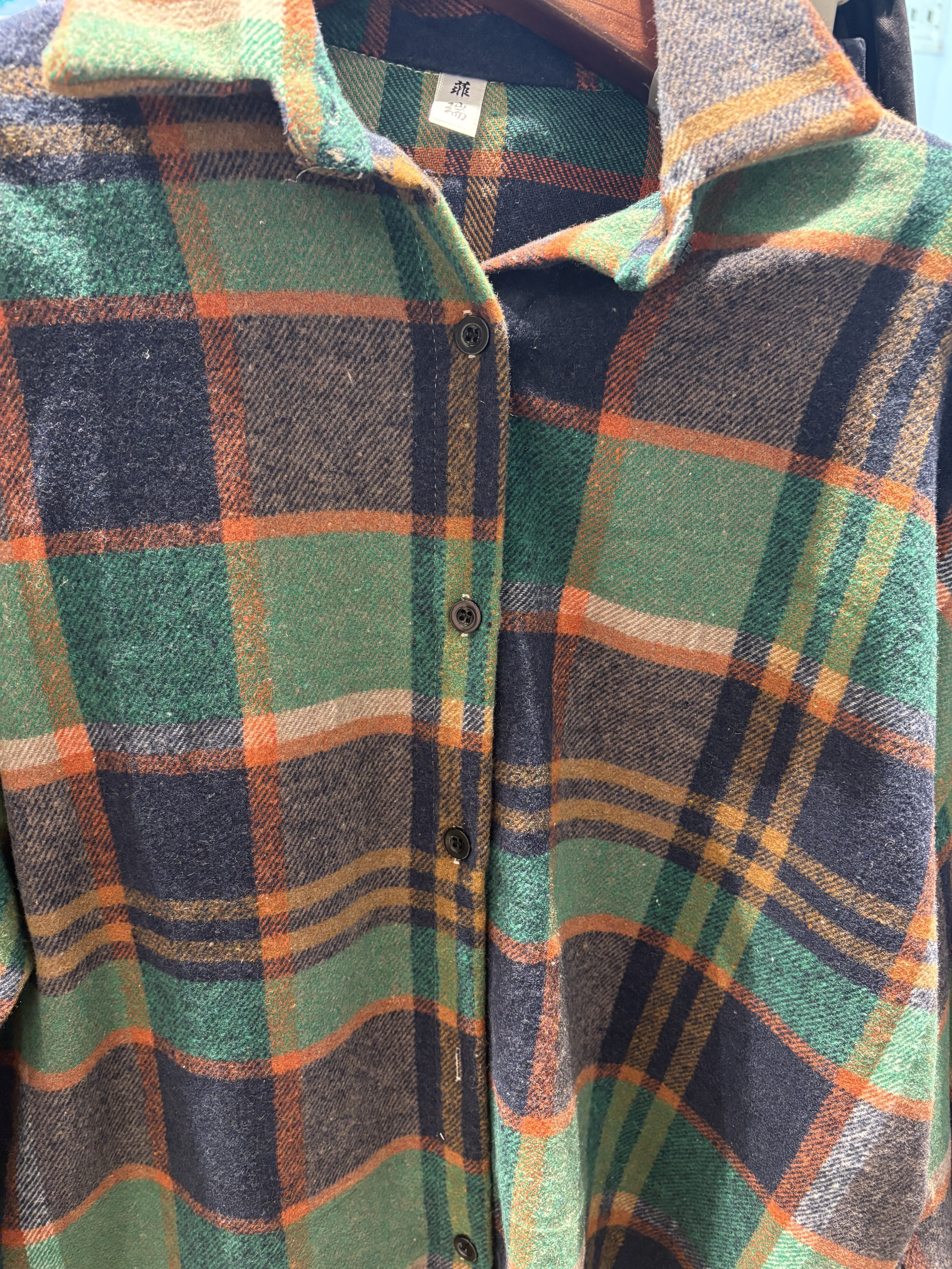 両起毛オーバーサイズボクシールーズ長袖チェックシャツ | 詳細画像20