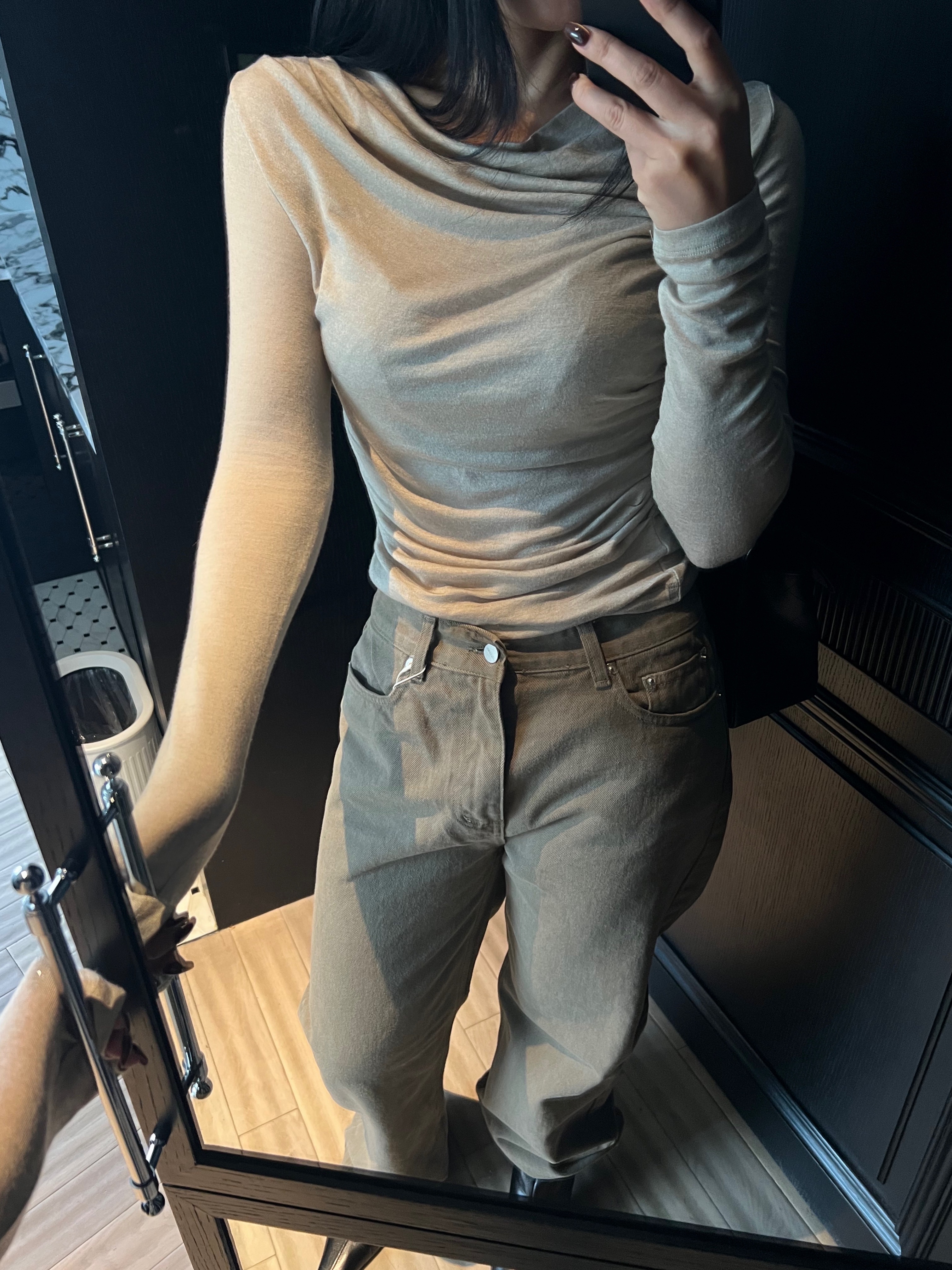 ドレープシャーリング長袖Tシャツ | 詳細画像4