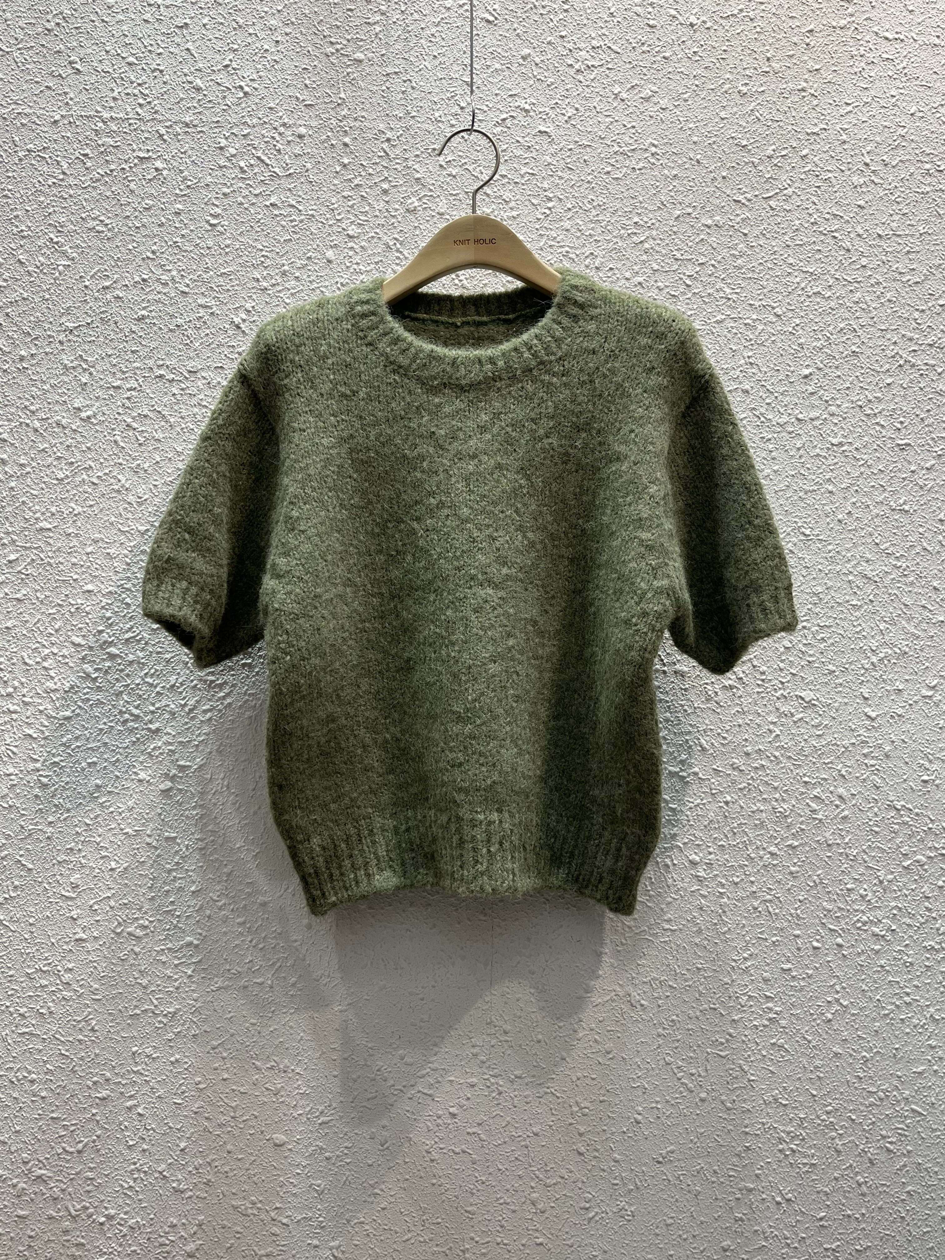 ウール混ラウンドネック半袖カラーニット | 詳細画像9