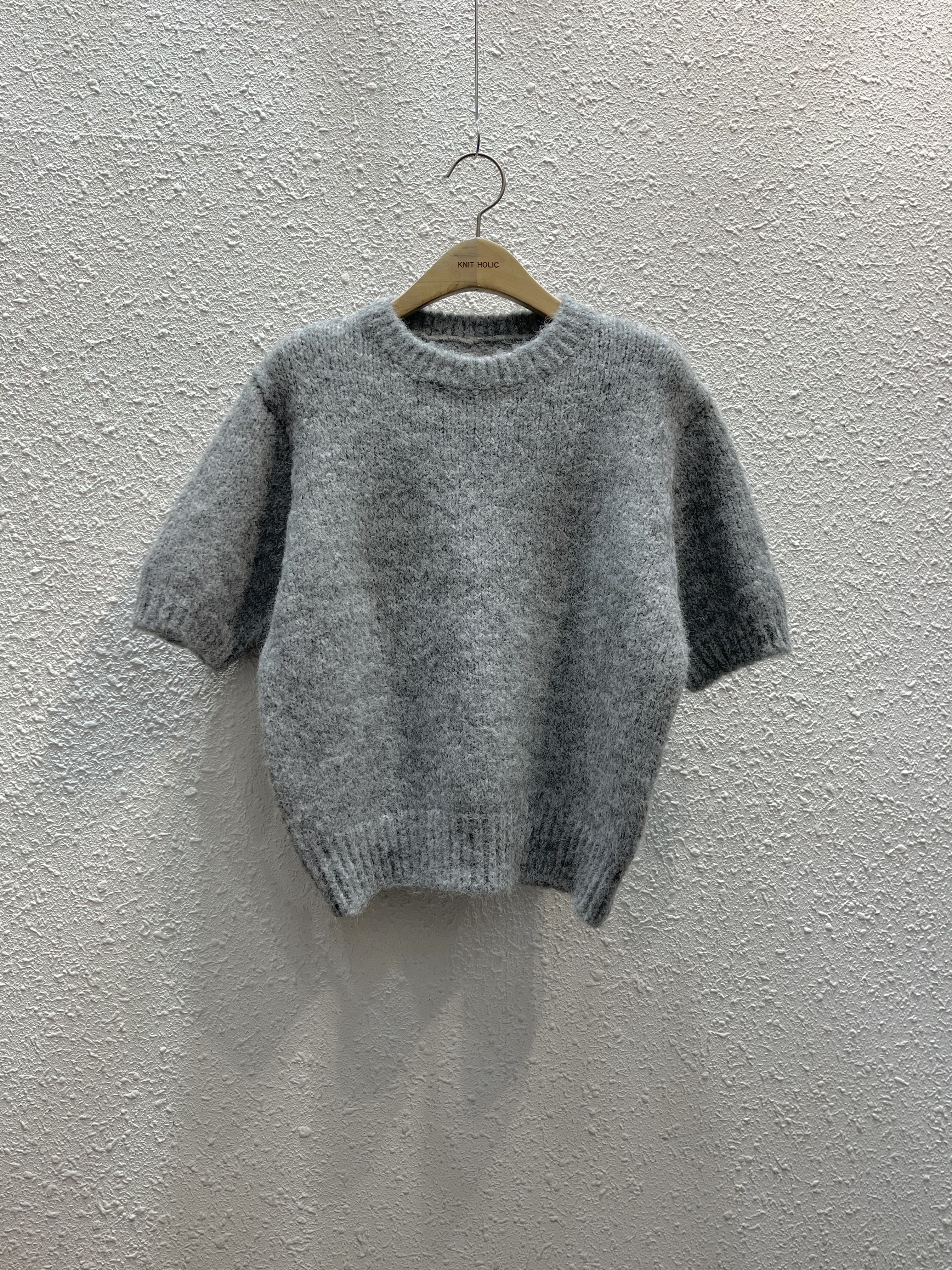 ウール混ラウンドネック半袖カラーニット | 詳細画像12