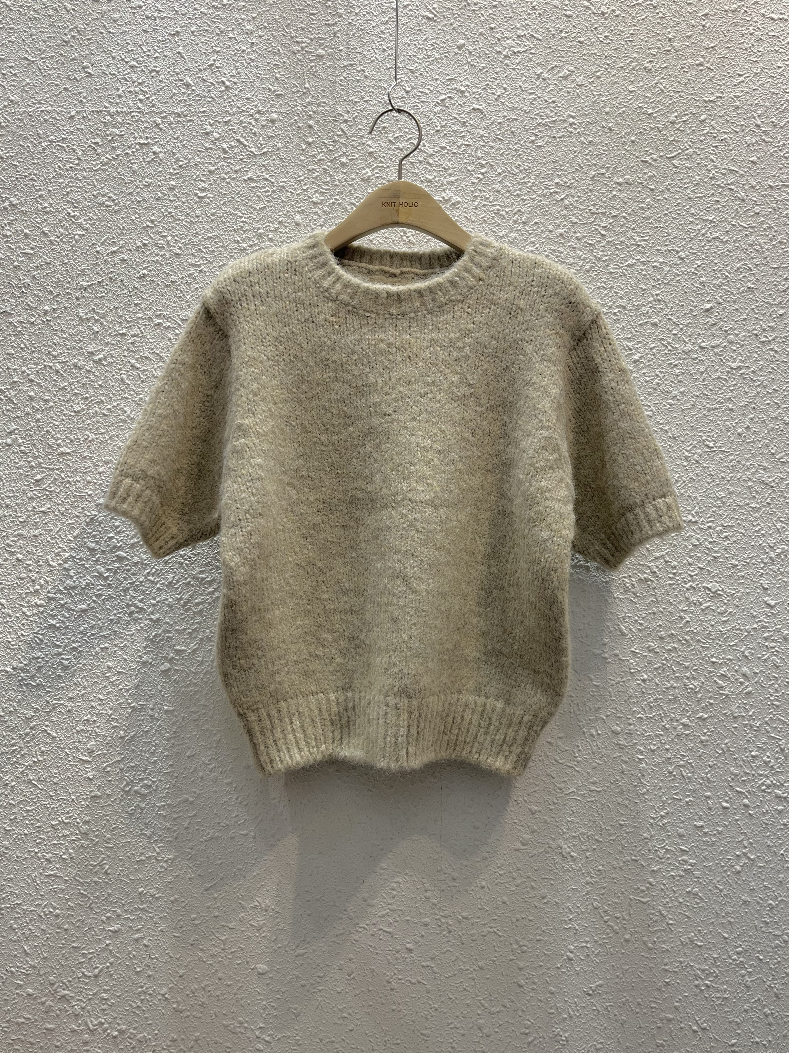 ウール混ラウンドネック半袖カラーニット | 詳細画像10