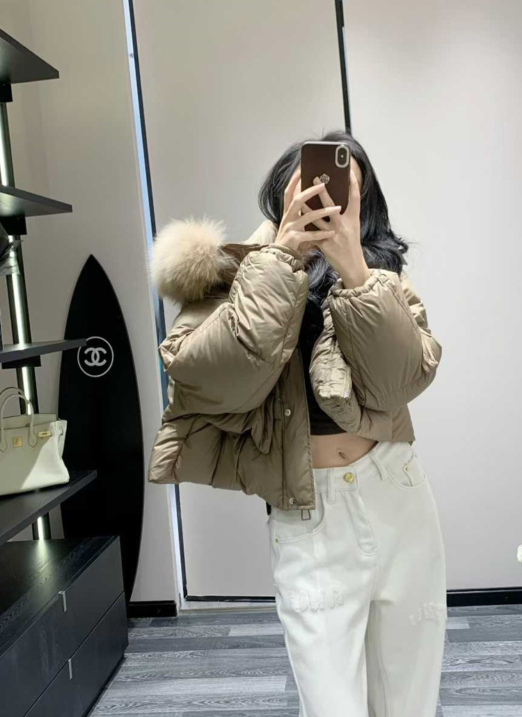 ダックダウンウェルロンフードショートダウンジャケット | レディース