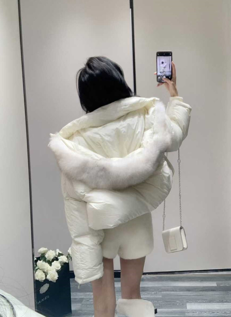 ダックダウンウェルロンフードショートダウンジャケット | レディース