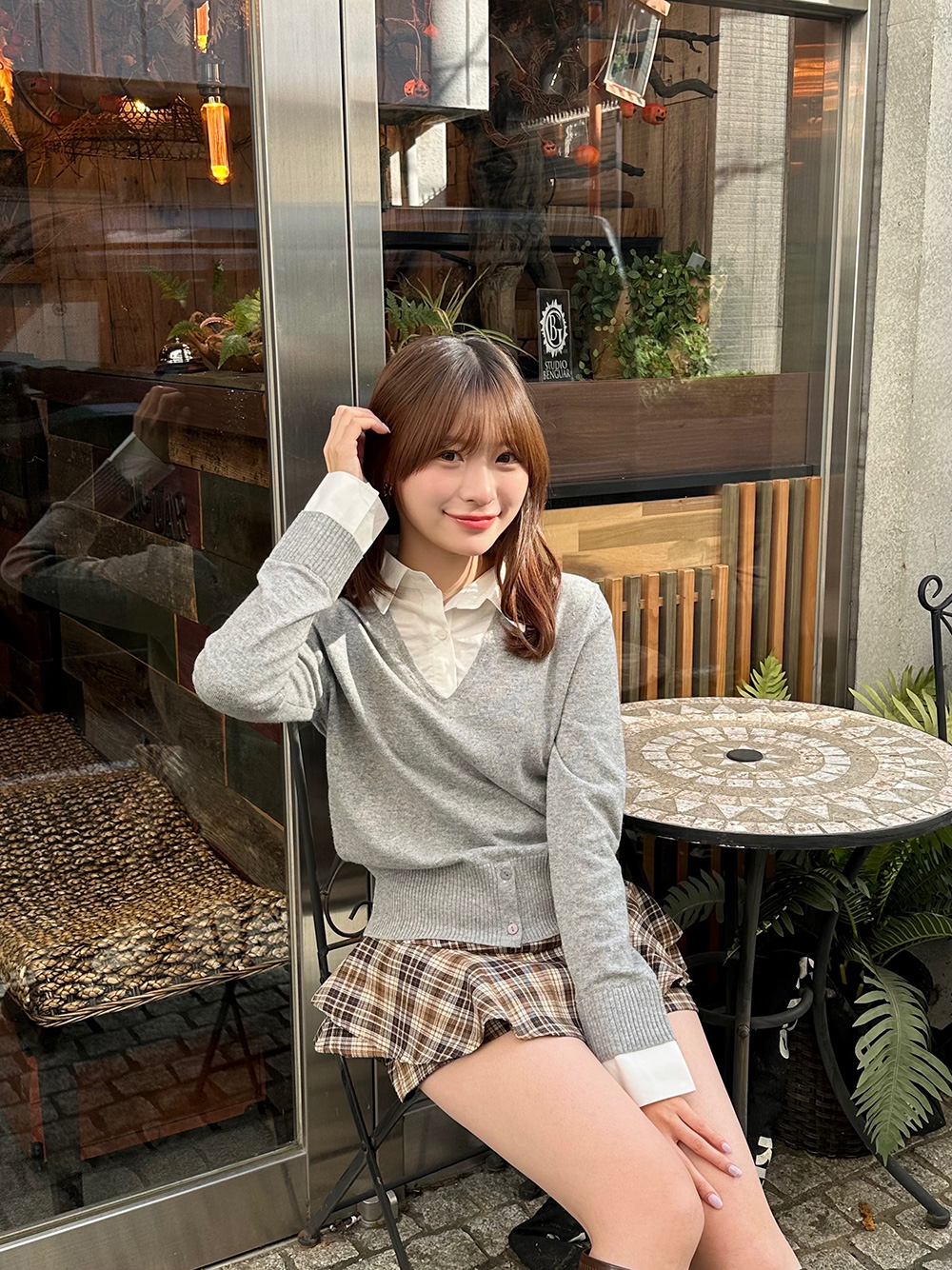 レイヤード風無地シャツニット | 詳細画像4