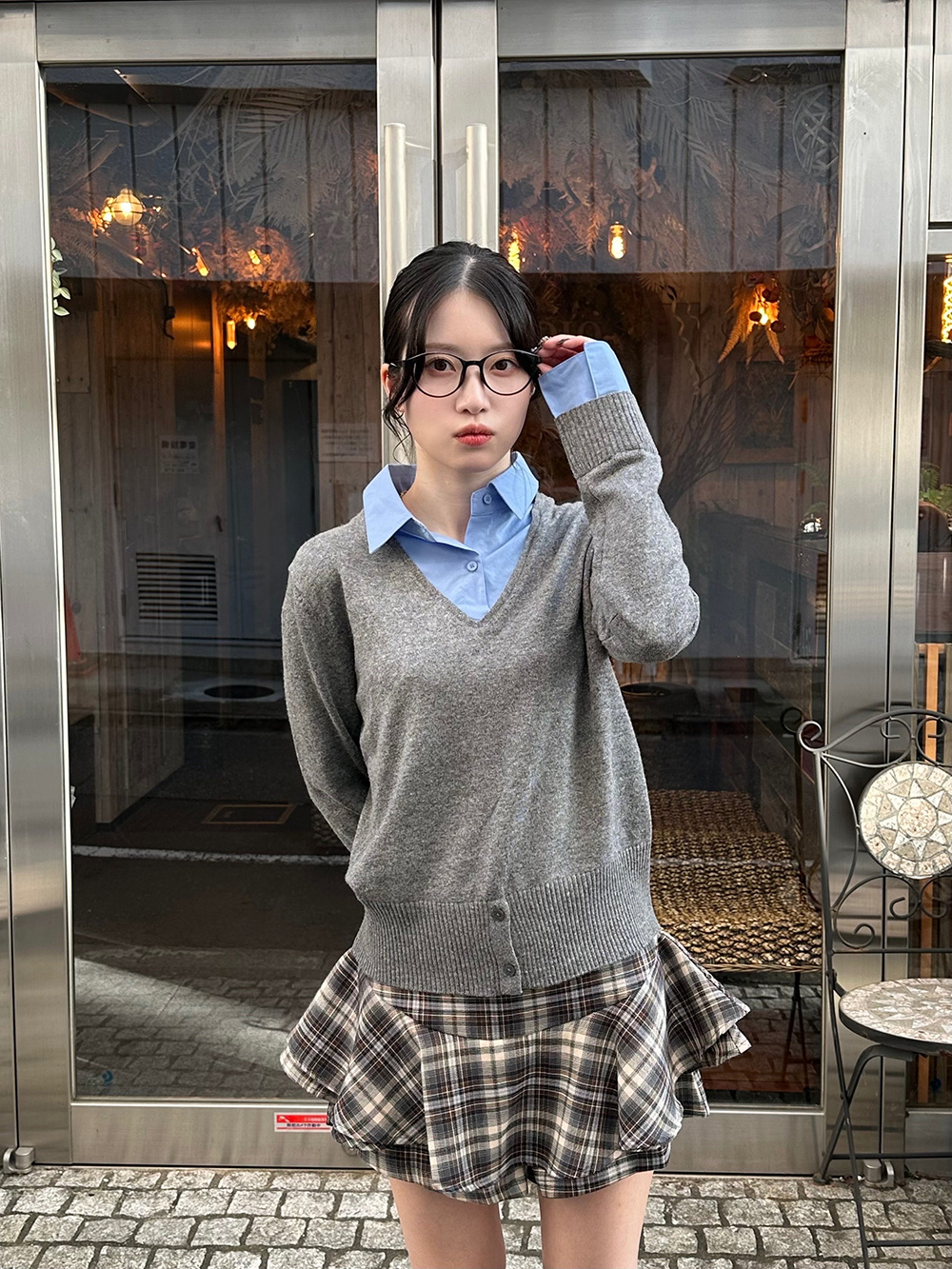 レイヤード風無地シャツニット | 詳細画像6