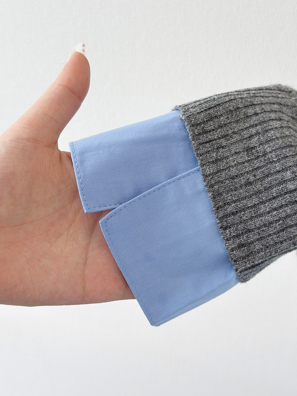 レイヤード風無地シャツニット | 詳細画像15