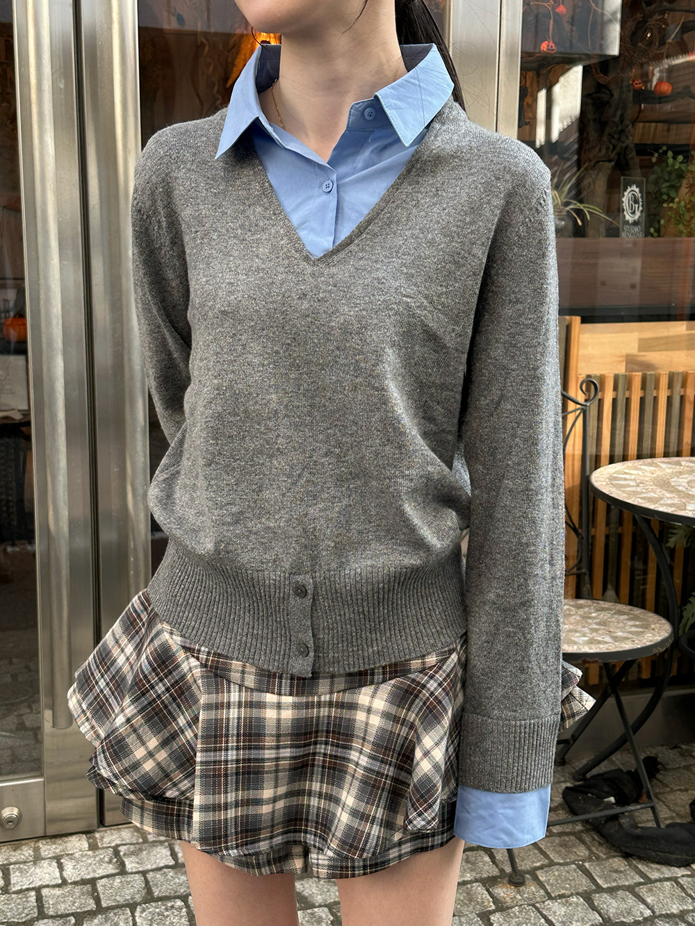 レイヤード風無地シャツニット | 詳細画像4