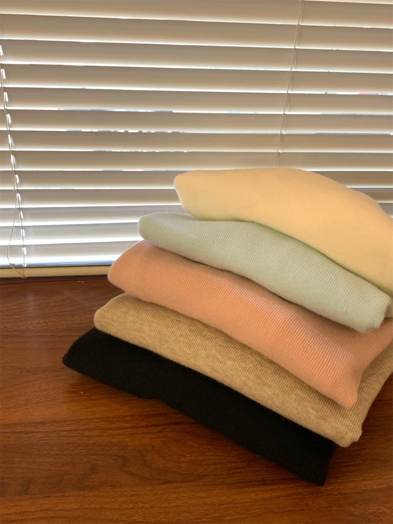 Uネック長袖セミクロップドニット | 詳細画像16