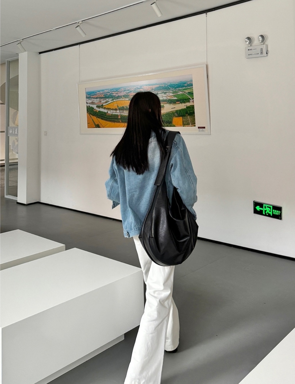 2WAYレザー調バックルビッグショルダーバッグショルダーバッグ | 詳細画像3