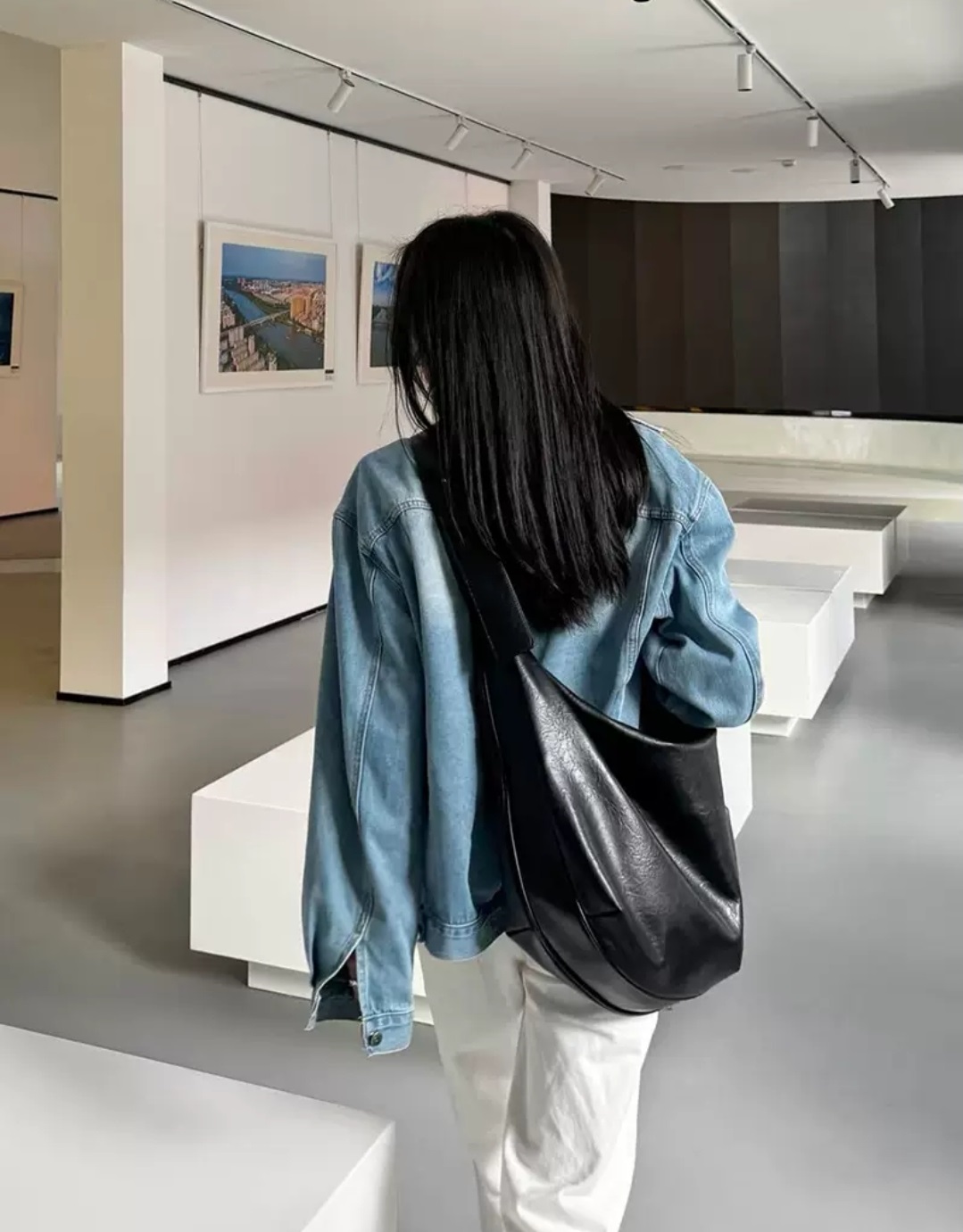 2WAYレザー調バックルビッグショルダーバッグショルダーバッグ | 詳細画像7