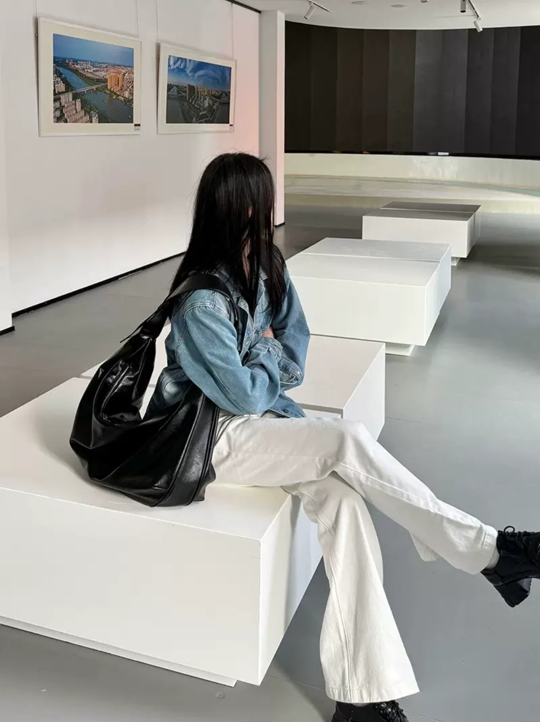 2WAYレザー調バックルビッグショルダーバッグショルダーバッグ | 詳細画像9