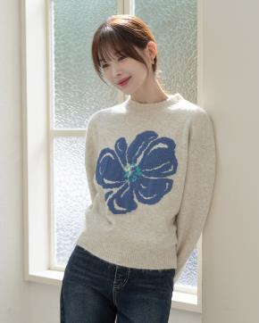 ラグランルーズ花柄ニット | レディースファッション通販 - DHOLIC